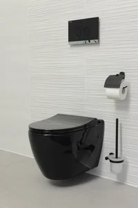Sanotechnik UNO WC školjka sa SLIM soft close daskom, crna