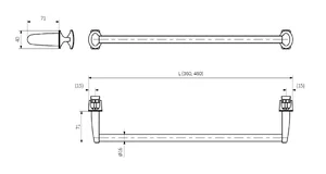 Terma držač BASIC ravni - dimenzije