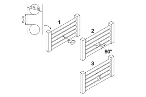 Terma vješalica YO - montaža