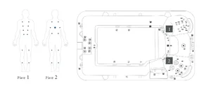 Bazen za plivanje i masažu Sanotechnik IBIZA - masažna mjesta