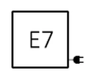 Terma po mjeri, priključak E7 - samo za električni grijač, sa strane desno