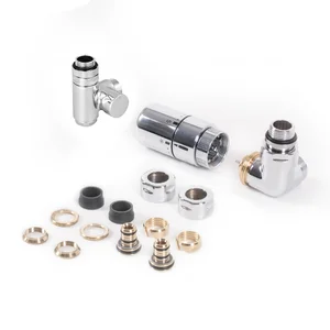 Set Terma DESIGN radijatorskih ventila, 3-osni term.+grijač, kutna DESNA izvedba, krom