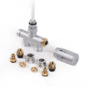 Set Terma DESIGN radijatorski ventil, singl (2u1) term., ravna izvedba, saten