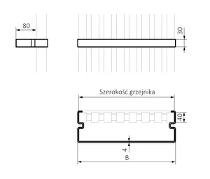 Triga držač BELT - dimenzije