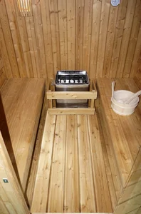 Vanjska finska sauna Sanotechnik Bergen, iznutra
