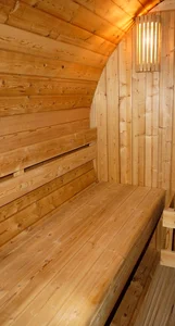 Vanjska finska sauna Sanotechnik Bergen, iznutra