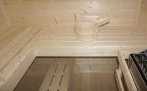 Vanjska finska sauna Sanotechnik RAUMA s nadstrešnicom