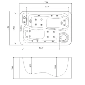 Sanotechnik Oasis SPLIT dimenzije