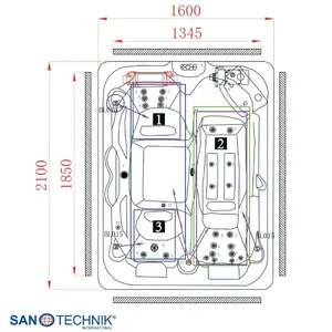 Sanotechnik bazen oasis Diablo - dimenzije