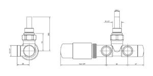 set donji singl (2u1) termostatski AllinOne - dimenzije