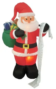 Figura za napuhavanje - Djed Božićnjak s vrećom 180 s LED osvjetljenjem