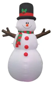 Figura za napuhavanje - Snjegović 180 s LED osvjetljenjem