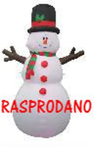 Figura za napuhavanje - Snjegović 180 s LED osvjetljenjem