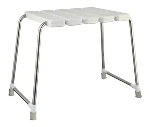 Tuš stolica Sanotechnik, bijela, pravokutna