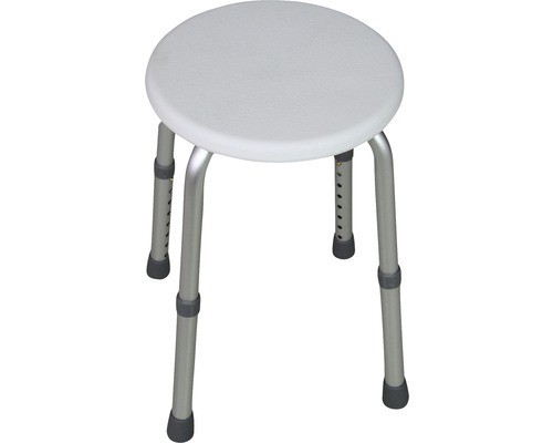 Tuš stolica Sanotechnik, bijela, okrugla