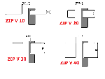 Terma vješalica ZIP V - dimenzije