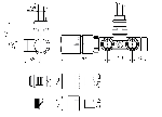 Tehnička skica donji enojni termostatski (kutni LIJEVI set)
