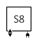Terma po mjeri, priključak S8 - singl (2u1) dolje lijevo i el. grijač dolje desno