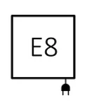 Terma po mjeri, priključak E8 - samo za električni grijač, dolje desno