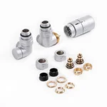 Set Terma DESIGN radijatorskih ventila, 3-osni term., kutna LIJEVA izvedba, saten