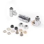 Set Terma DESIGN radijatorskih ventila, 3-osni term.+grijač, kutna DESNA izvedba, krom