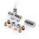 Set Terma DESIGN radijatorski ventil, singl (2u1) term., ravna izvedba, krom