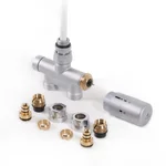 Set Terma DESIGN radijatorski ventil, singl (2u1) term., ravna izvedba, saten