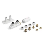 Set AllInOne Terma DESIGN ventil KUTNI DESNI bijela boja