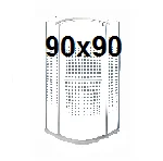 Polukružne tuš kabine 90x90