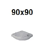 Polukružne tuš kade 90x90