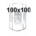 Polukružne tuš kabine 100x100