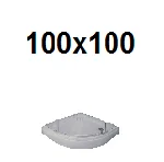 Polukružne tuš kade 100x100