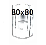 Polukružne tuš kabine 80x80