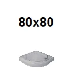 Polukružne tuš kade 80x80