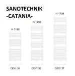 Sanotechnik radiator CATANIA dimenzije